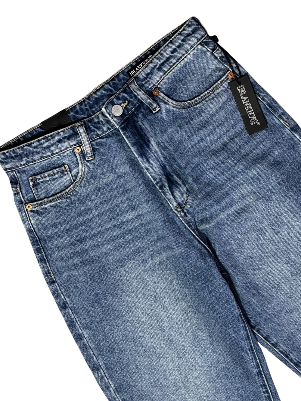 BLANK NYC The Baxter Ribcage Straight Leg Jean 26 Medium Wash $98 Retail NWT - Picture 3 of 11